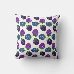 Colourful Berries: Multicolored Seamless Pattern. Cushion
