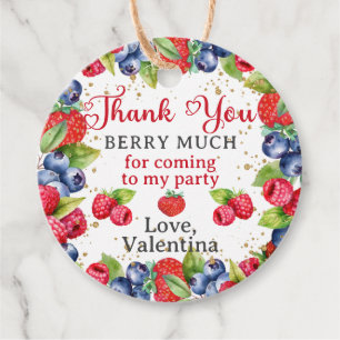 Colourful Berries Thank You Berry Much Birthday Favour Tags