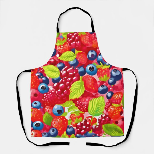 Colourful Berry Pattern Apron (Front)