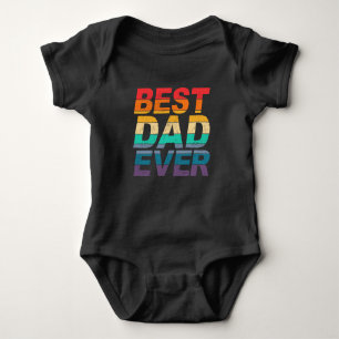 Colourful Best Dad Ever Father's Day   Bodysuit