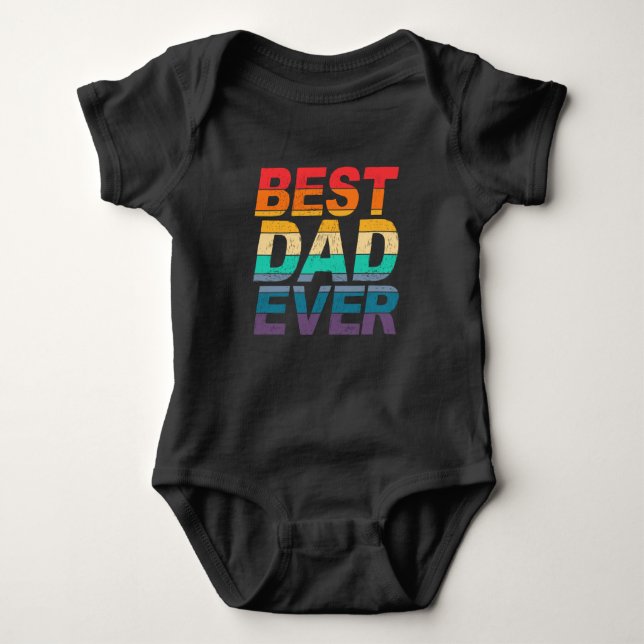 Colourful Best Dad Ever Father's Day | Bodysuit (Front)