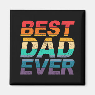 Colourful Best Dad Ever Father's Day   Magnet