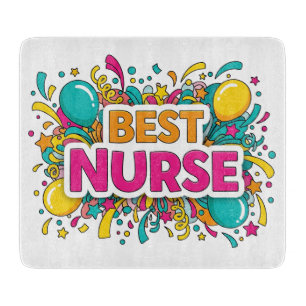 Colourful Best Nurse Cutting Board