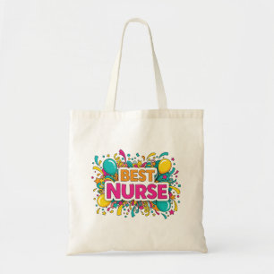 Colourful Best Nurse Tote Bag