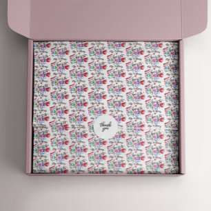 Colourful Best Teacher Ever Typography   Tissue Paper