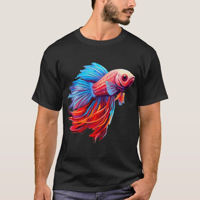 Colourful beta fish T-Shirt (Front)