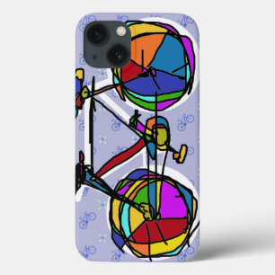 colourful bicycle happy art iPhone 13 case