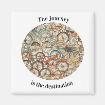 Colourful Bicycle Journey Fridge Keepsake
