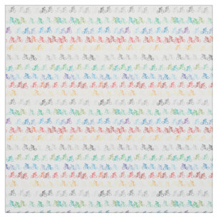 Colourful Bicycle Patterned Cotton Fabric