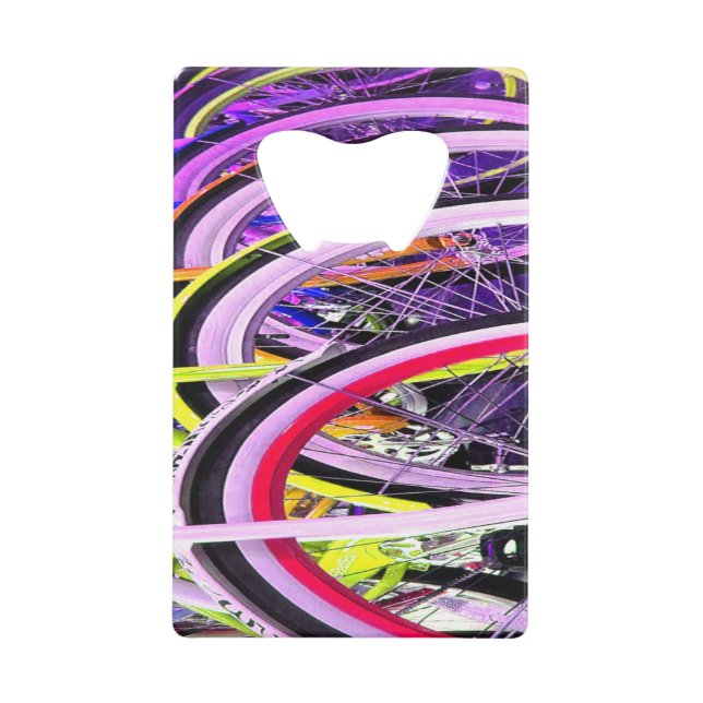 Colourful Bicycle Tires Bottle Opener (Front)