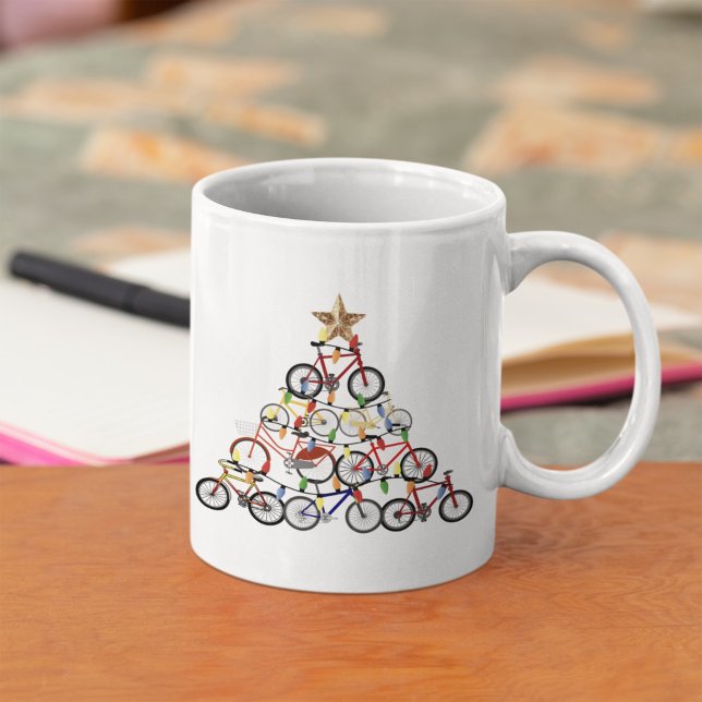 Colourful Bicycles Christmas Tree Ornament Gifts Coffee Mug (Creator Uploaded)