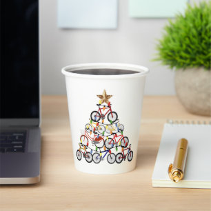 Colourful Bicycles Christmas Tree Ornament Gifts Paper Cups