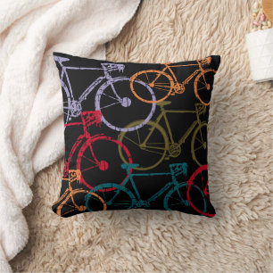 Colourful Bicycles cool decor Cushion