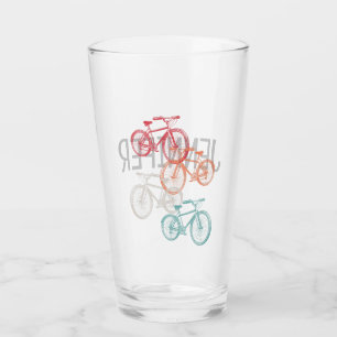 Colourful bicycles glass