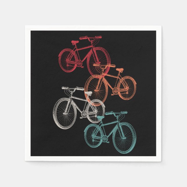 Colourful bicycles napkin (Front)