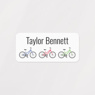 Colourful Bicycles Personalised Clothing Labels