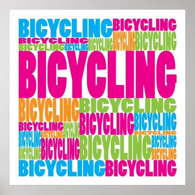 Colourful Bicycling Poster (Front)