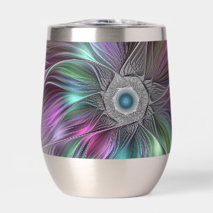 Colourful Big Flower Abstract Trippy Fractal Art