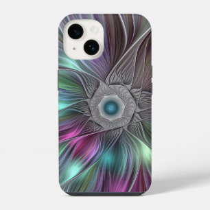 Colourful Big Flower Abstract Trippy Fractal Art iPhone 14 Case