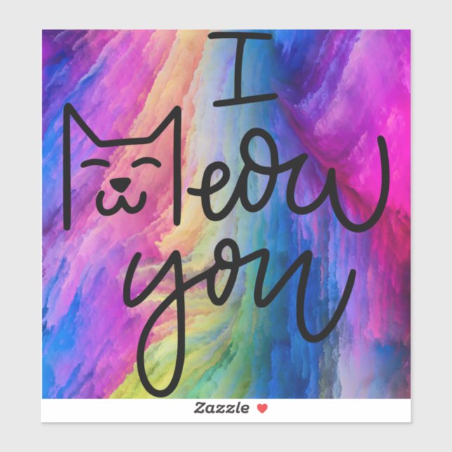 Colourful & Big I Meow You Cat (Sheet)