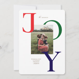 Colourful Big Joy Christmas Card