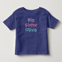 Colourful Big Sister Monogram Name Royal