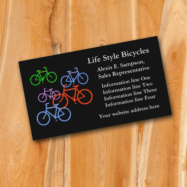 Colourful Bikes Bicycle Business Template Card (Creator Uploaded)