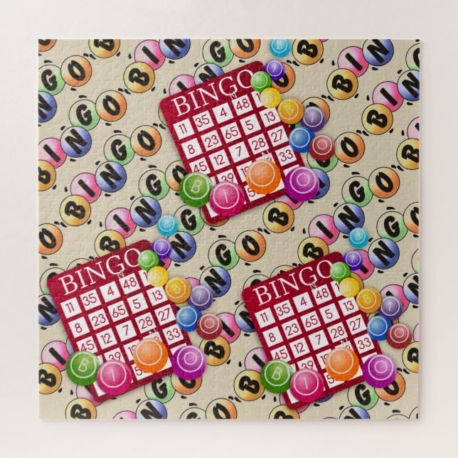 Colourful Bingo cards fun games Jigsaw Puzzle (Horizontal)