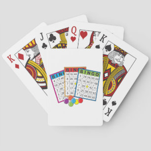 Colourful Bingo Game Cards with Chips