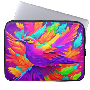 Colourful Bird Art Laptop Sleeve