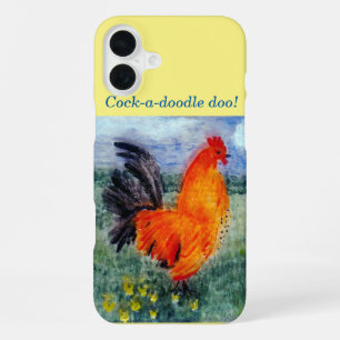 Colourful Bird Art Rooster Chicken iPhone 16 Plus Case