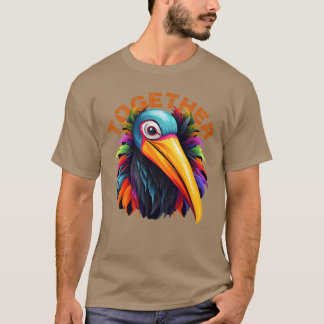 Colourful Bird Art Vibrantogether Bird Design fami T-Shirt
