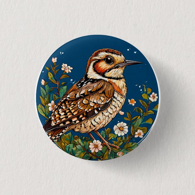 Colourful Bird Artwork 3 Cm Round Badge (Front)