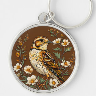 Colourful Bird Artwork Key Ring