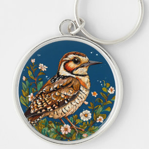 Colourful Bird Artwork Key Ring