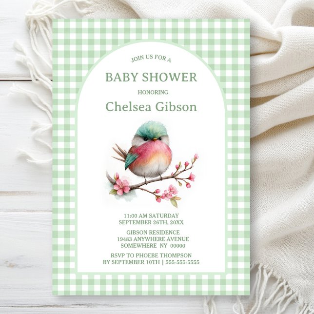 Colourful Bird Baby Shower Invitation (Creator Uploaded)