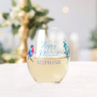 Colourful Bird Blue Forget Me Not Flower Retiremen