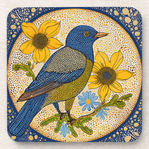 Colourful bird  coaster