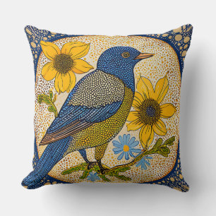 Colourful bird  cushion