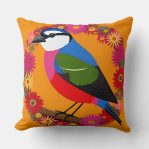 🌿 Colourful Bird Floral Living Room Decor 🌿 Cushion
