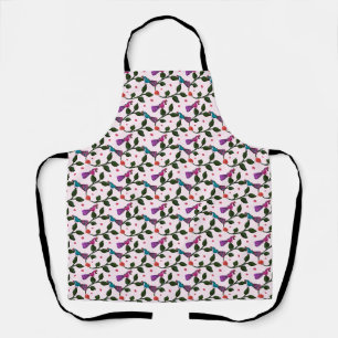 Colourful Bird Floral Seamless Pattern Tapestry Apron