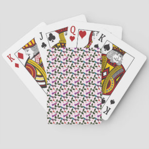 Colourful Bird Floral Seamless Pattern  Tapestry Playing Cards