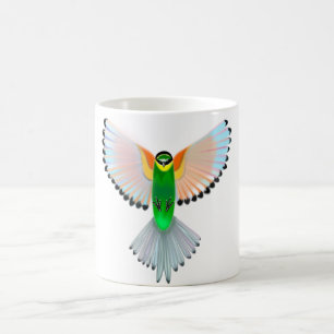 Colourful Bird Flying Painting Mug