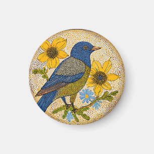 Colourful bird  magnet