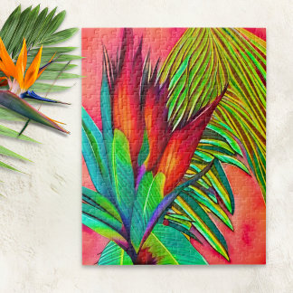 Colourful Bird of Paradise Flower Jigsaw Puzzle
