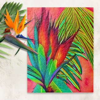Colourful Bird of Paradise Flower Jigsaw Puzzle