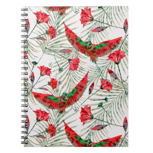 Colourful bird of Paradise stylish Notebook (Front)