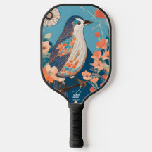 Colourful Bird Personalised Pickleball Paddle