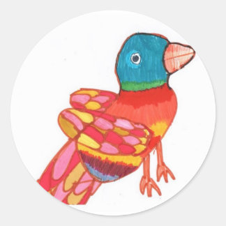 Colourful Bird Sticker