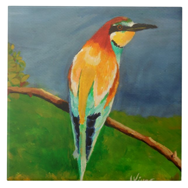 Colourful Bird Tile (Front)